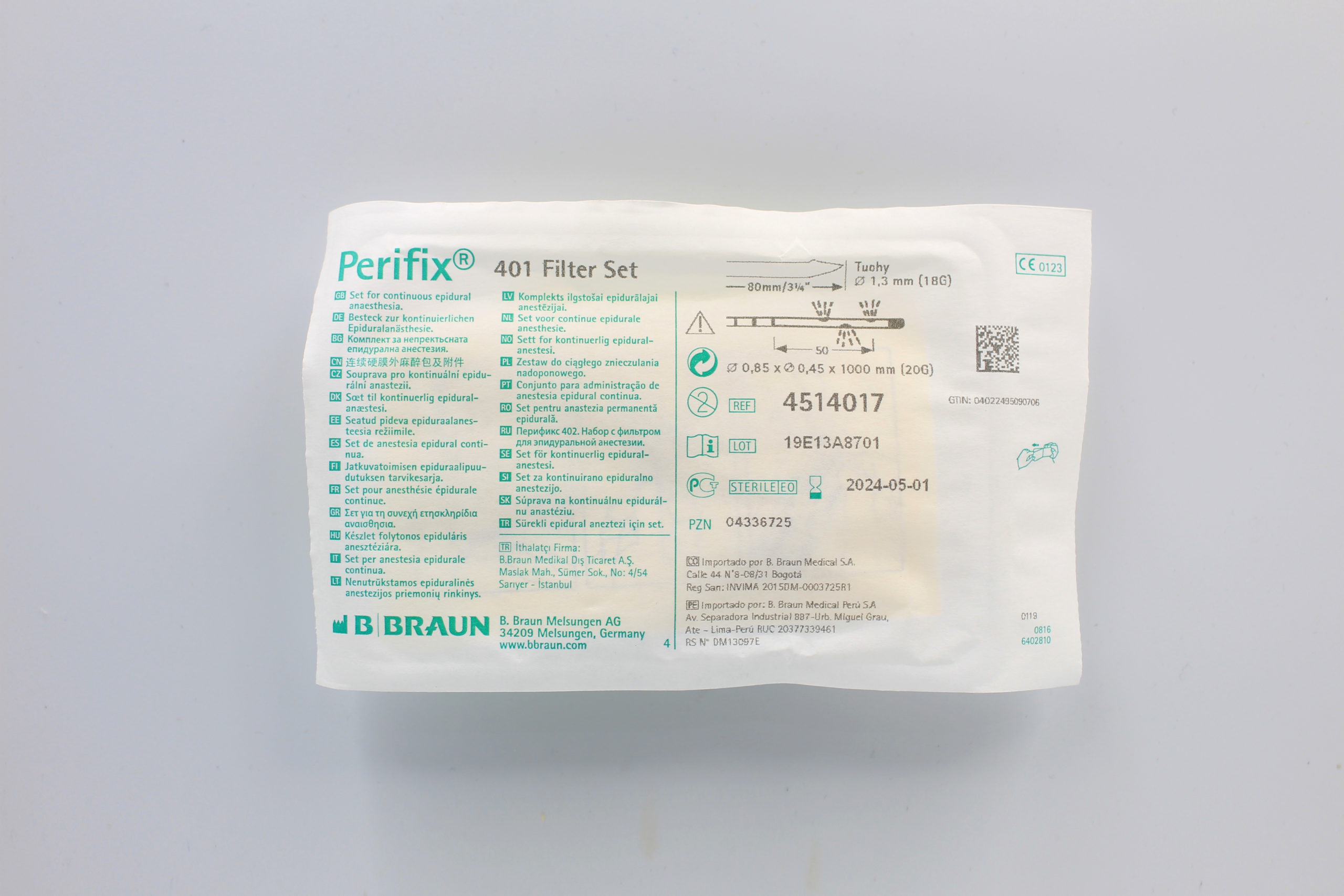 PERIFIX 401 MINI SET 18G B BRAUN – AlserMedica